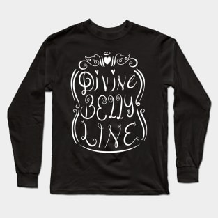 Divine Belly Line - White Long Sleeve T-Shirt